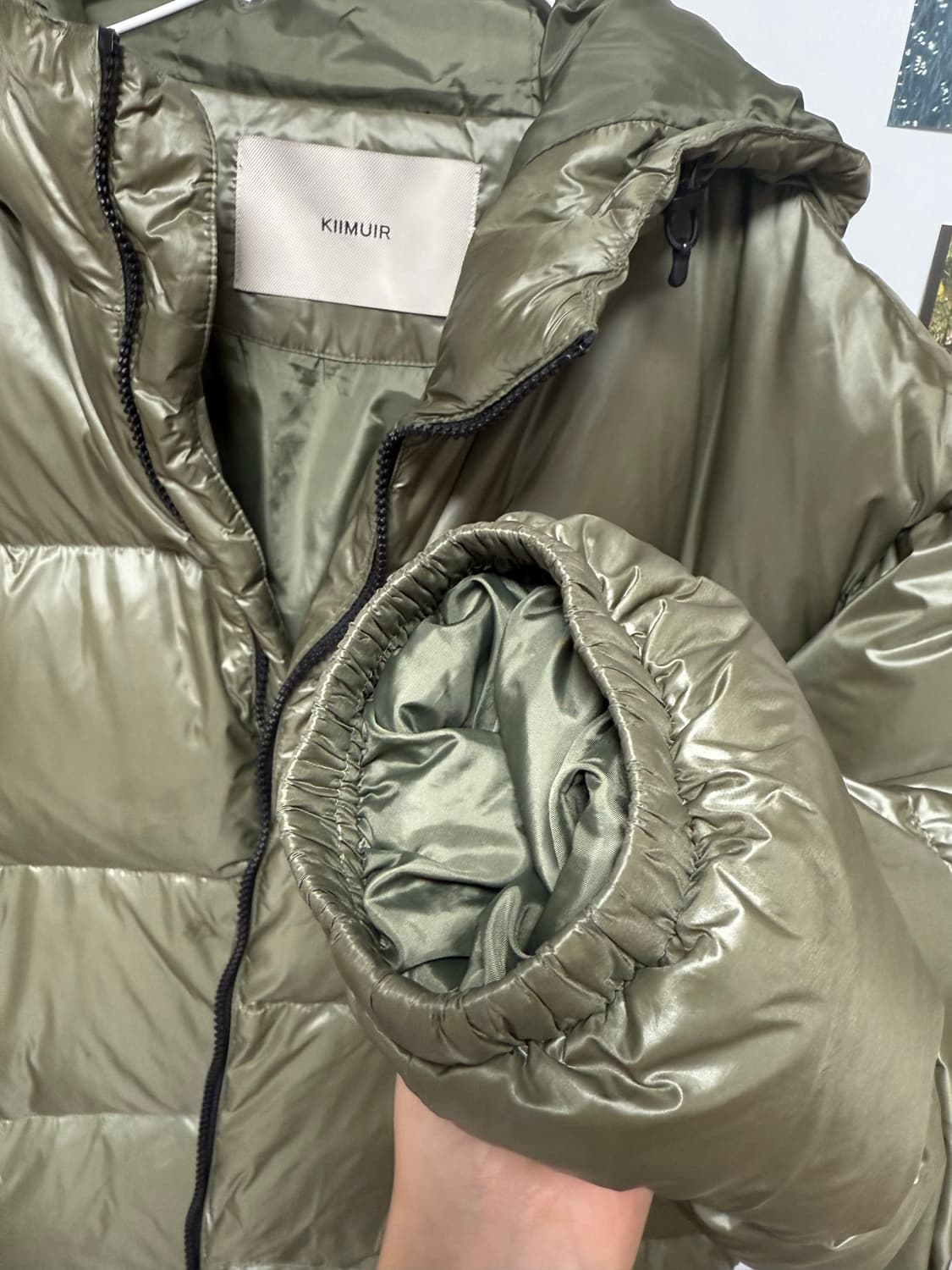 키뮤어 RDS 후디드 다운 패딩 카키 M (구스) 상품이미지3