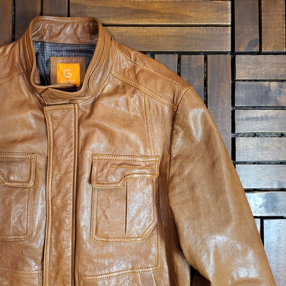 GGIO2 레더 바이커 자켓 (105) 상품이미지5