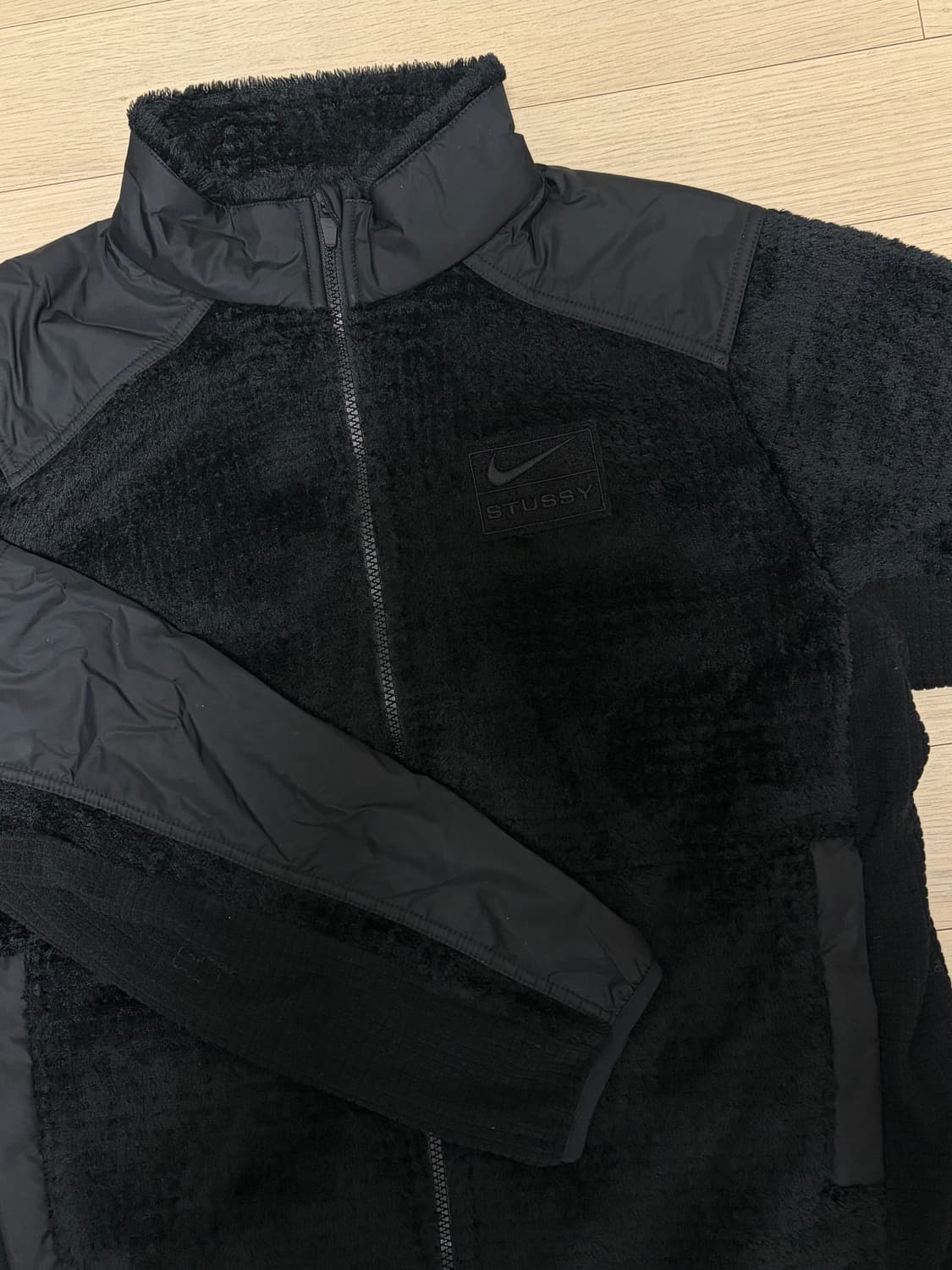 스투시 나이키 플리스 집업 블랙 상품이미지2