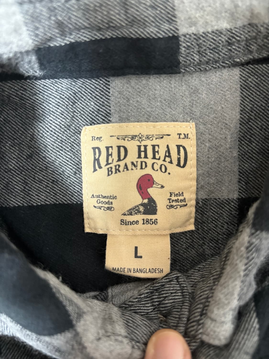 빈티지 그레이 체크 셔츠 상품이미지4