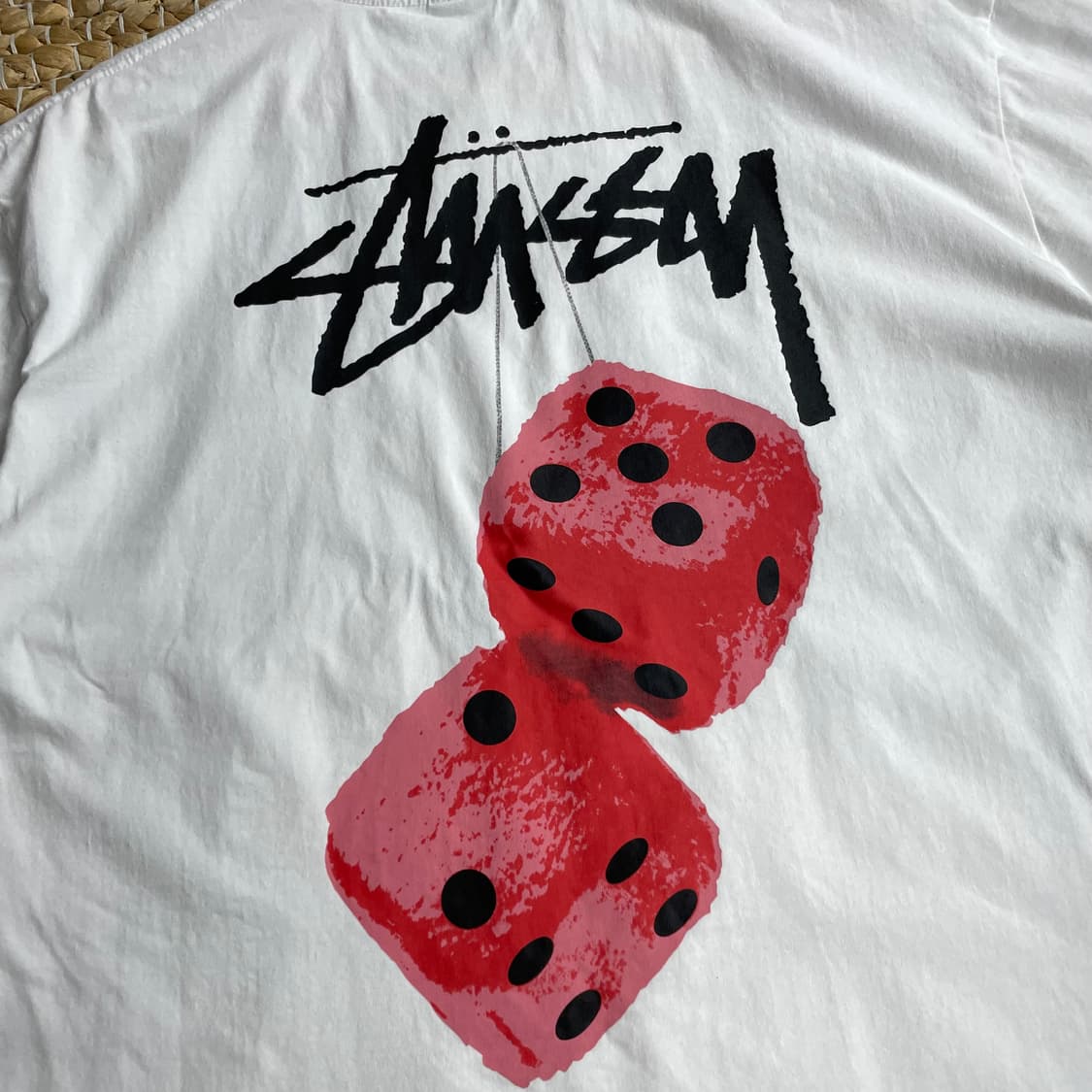 STUSSY 스투시 퍼지 다이스 스탁로고 티셔츠 상품이미지3