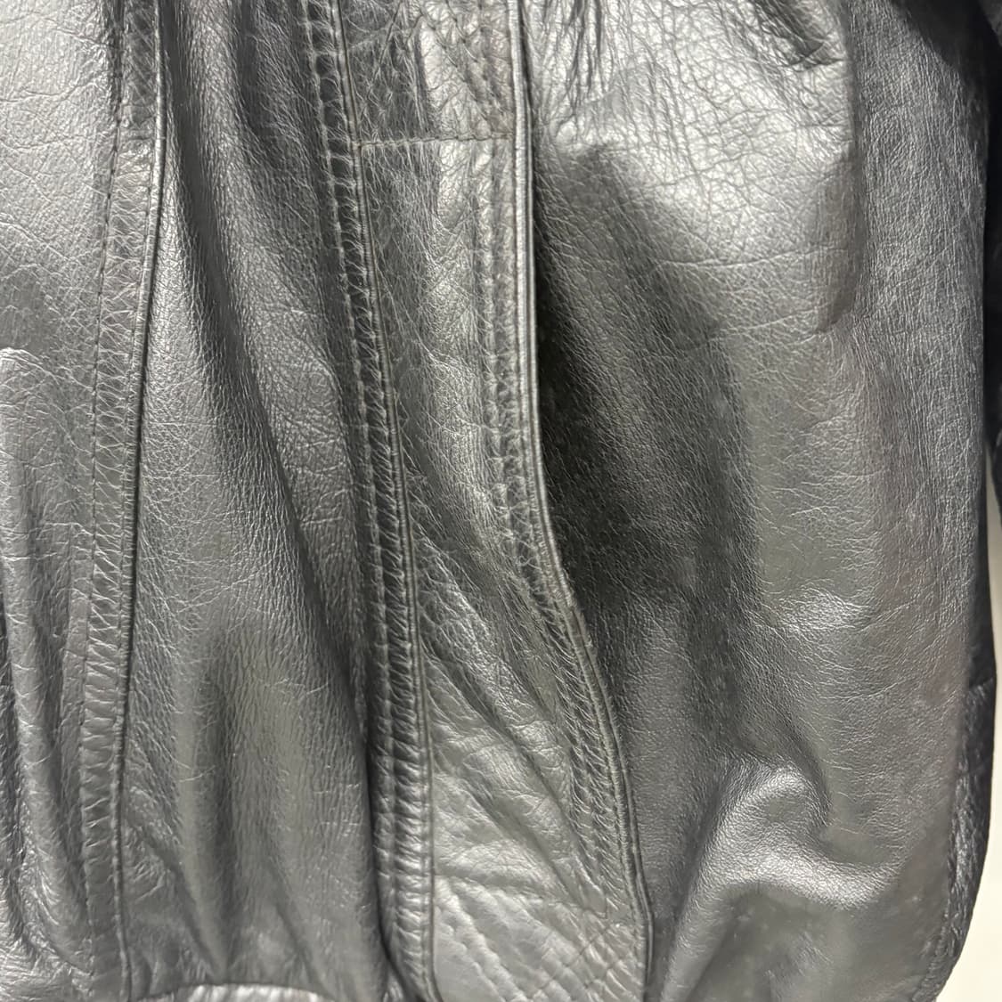 블랙 레더 양가죽 자켓 남/L 상품이미지3