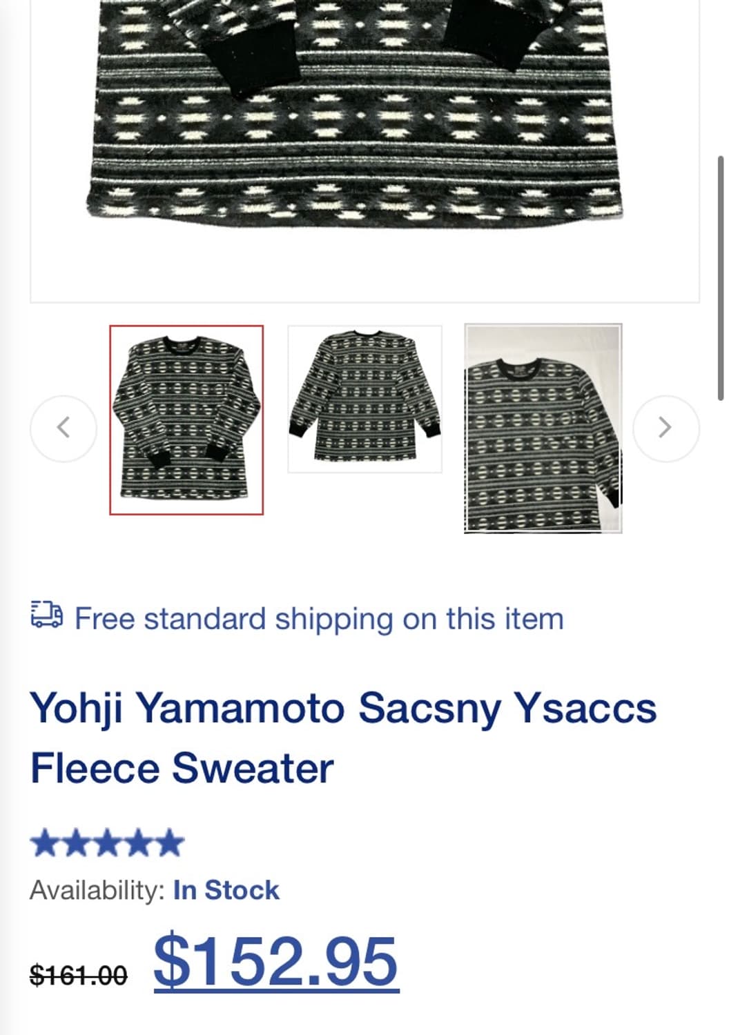 YohjiYamamoto Sacsny Ysaccs Fleece Sweat 상품이미지5