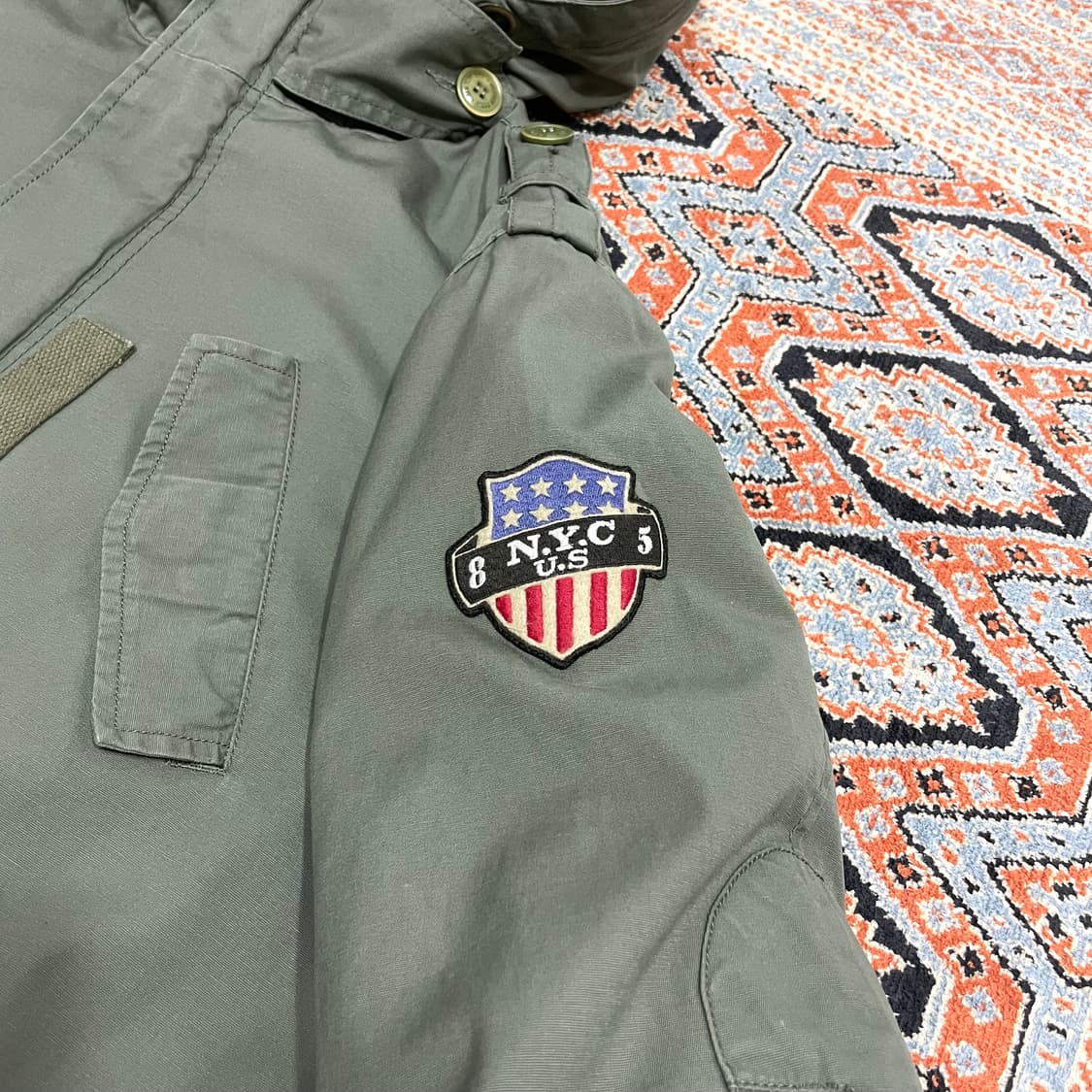 타미힐피거데님 카키 롱 야상점퍼 여성S 상품이미지4