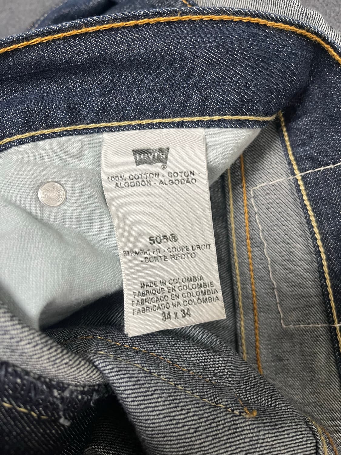 [34] 리바이스 505 블랭크탭 셀비지 생지 데님 팬츠 청바지 상품이미지6