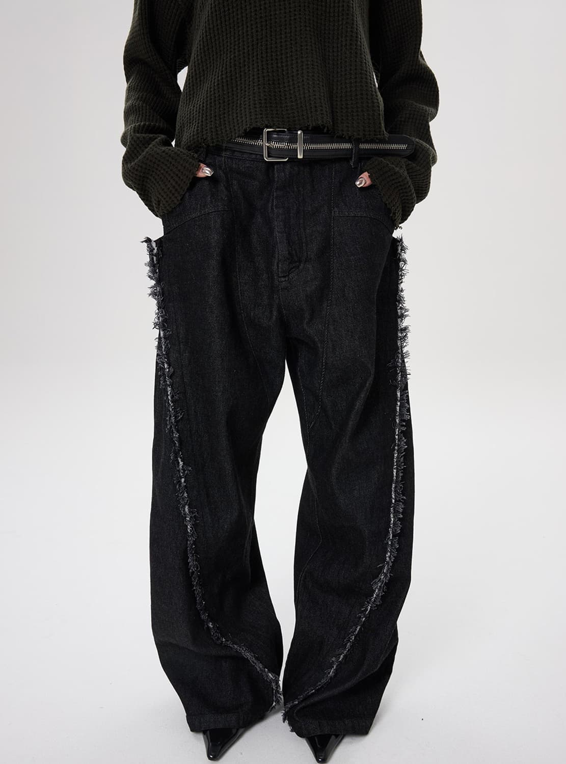 B.access leather zipper belt 상품이미지8