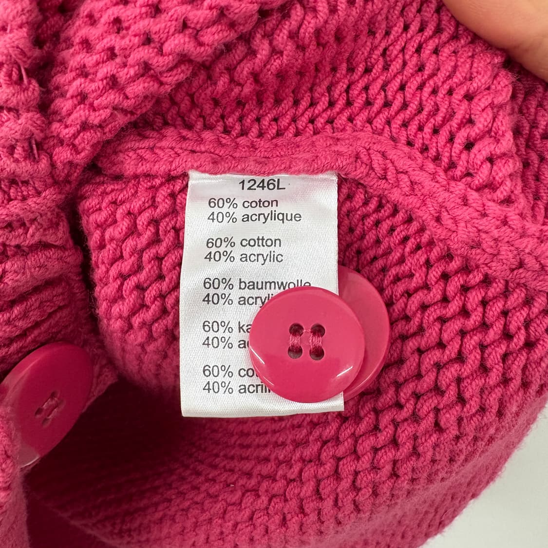 라코스테 핑크 니트 가디건 여성 S 상품이미지6