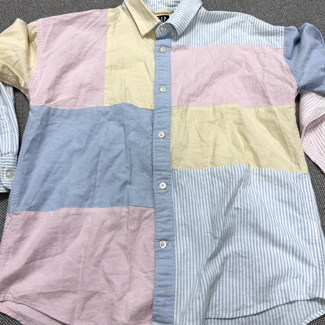 갭 X 팔라스 드랍숄더 멀티 키즈 셔츠(XL) 상품이미지2