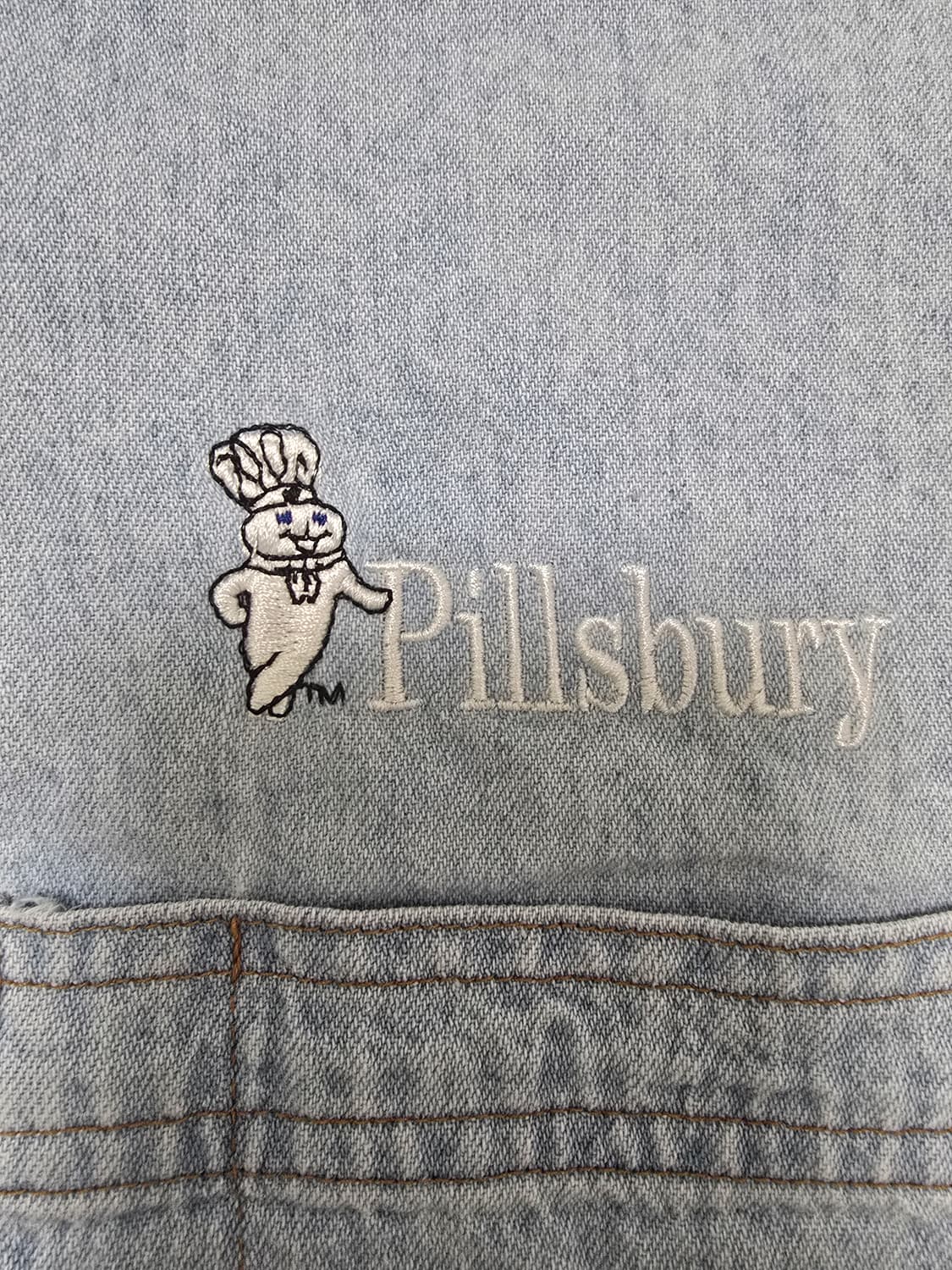 Pillsbury 도우보이 자수 데님셔츠 2XL 상품이미지3