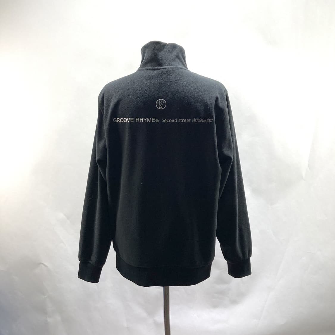 그루브라임 남성 기모 플리스 반집업티 블랙 M 상품이미지3