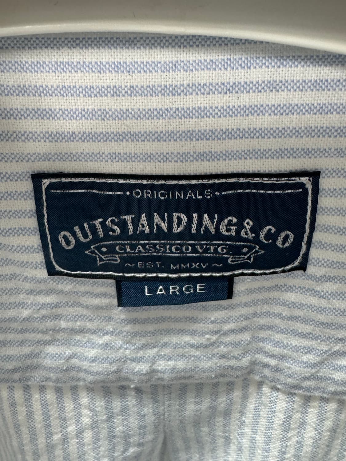 [아웃스탠딩] OS LOGO ST OXFORD SHIRT_SKY BLUE 상품이미지8
