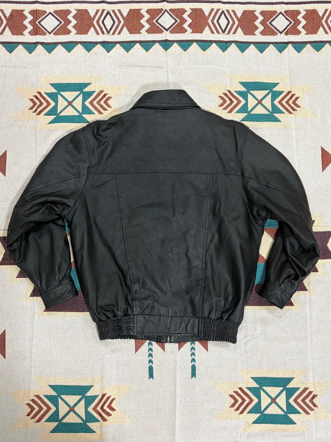 90s F.concept leather bomber jacket 상품이미지6