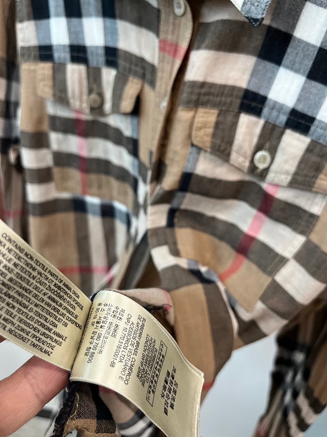 여) 버버리 투포켓 체크셔츠  상품이미지6