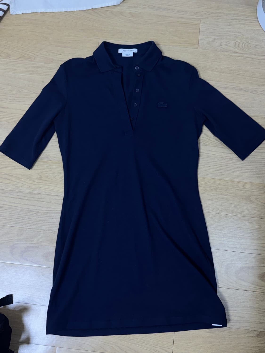 라코스테 슬림핏 미니 원피스 네이비 38 상품이미지3