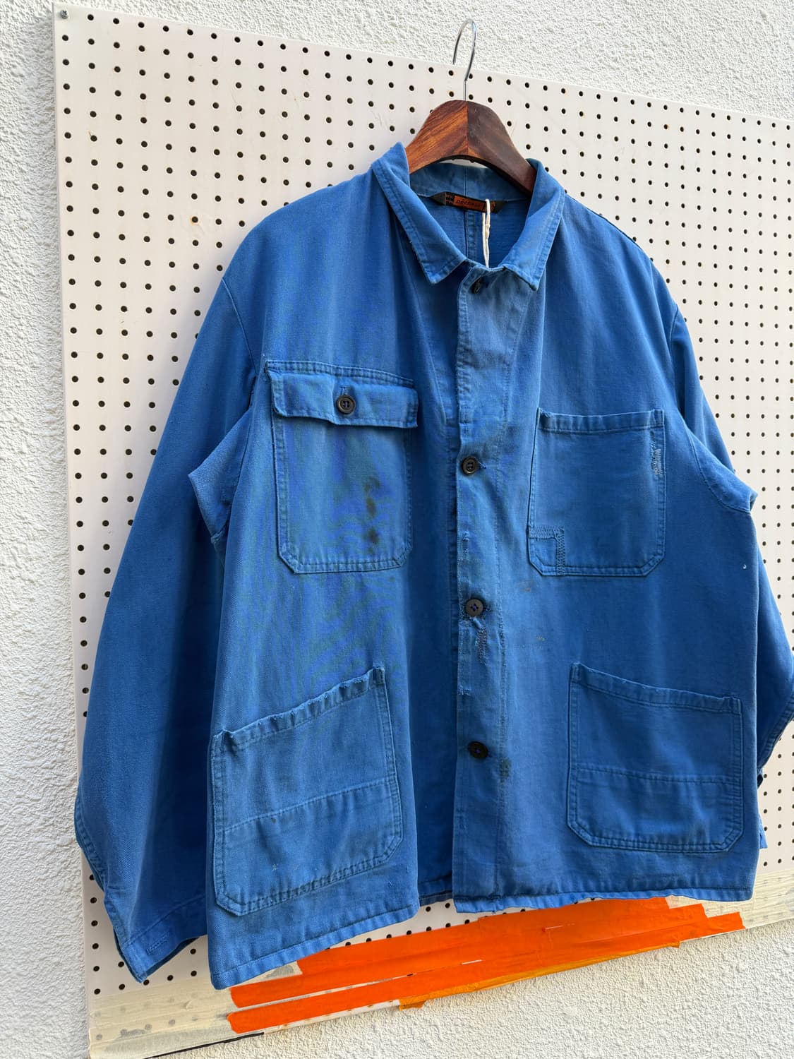 OLD VINTAGE WASHED BLUE REPAIR 프렌치워크자켓 상품이미지3