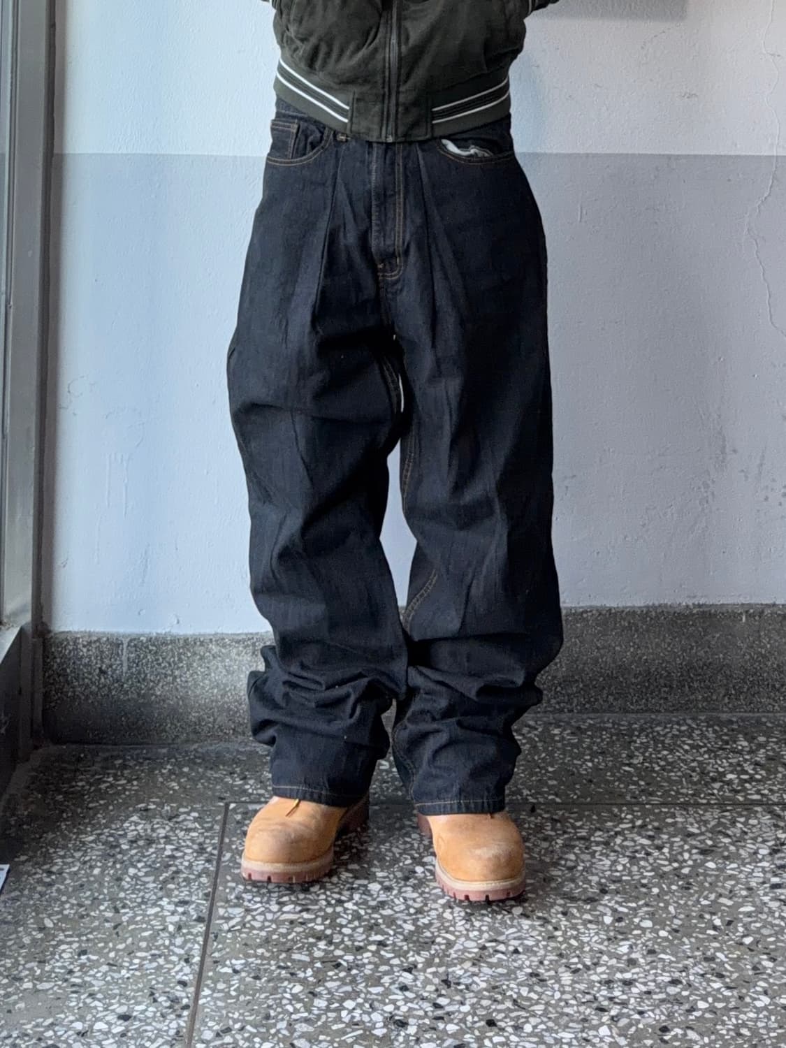 빈티지 자수 디테일 힙합팬츠 상품이미지3