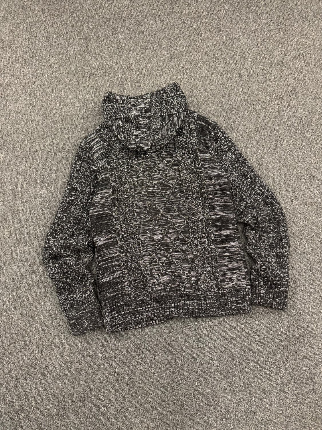 M)GOTCHA 빈티지 니트 기모 후드집업 상품이미지5