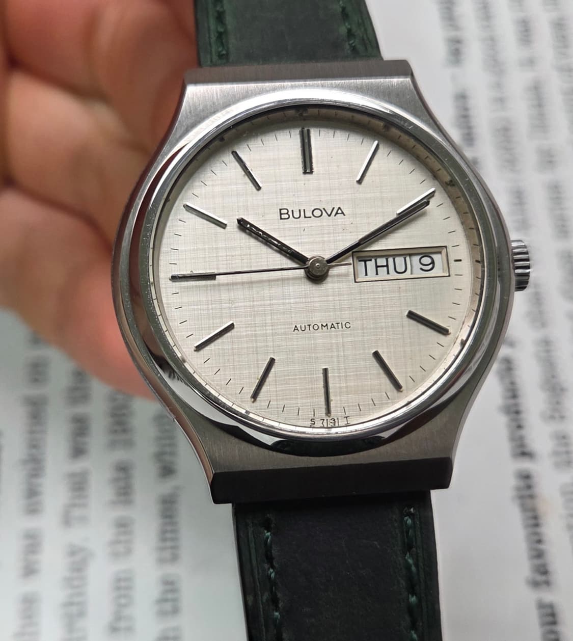 빈티지 부로바 데이데이트 오리지널 보카시 린넨다이얼 C쉐잎 오토매틱
 상품이미지1