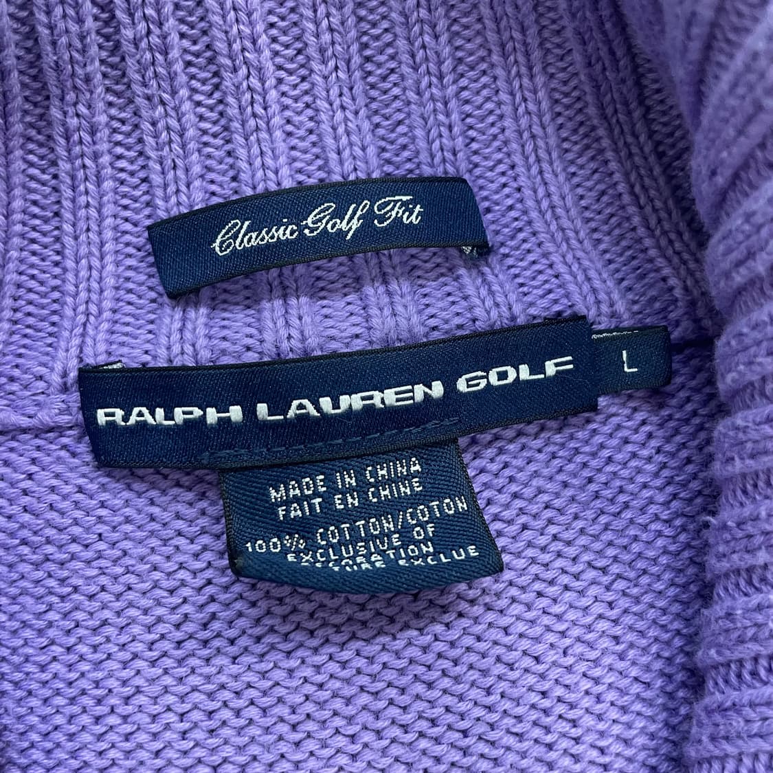 폴로 랄프로렌 포니 로고 니트 집업 퍼플 상품이미지4