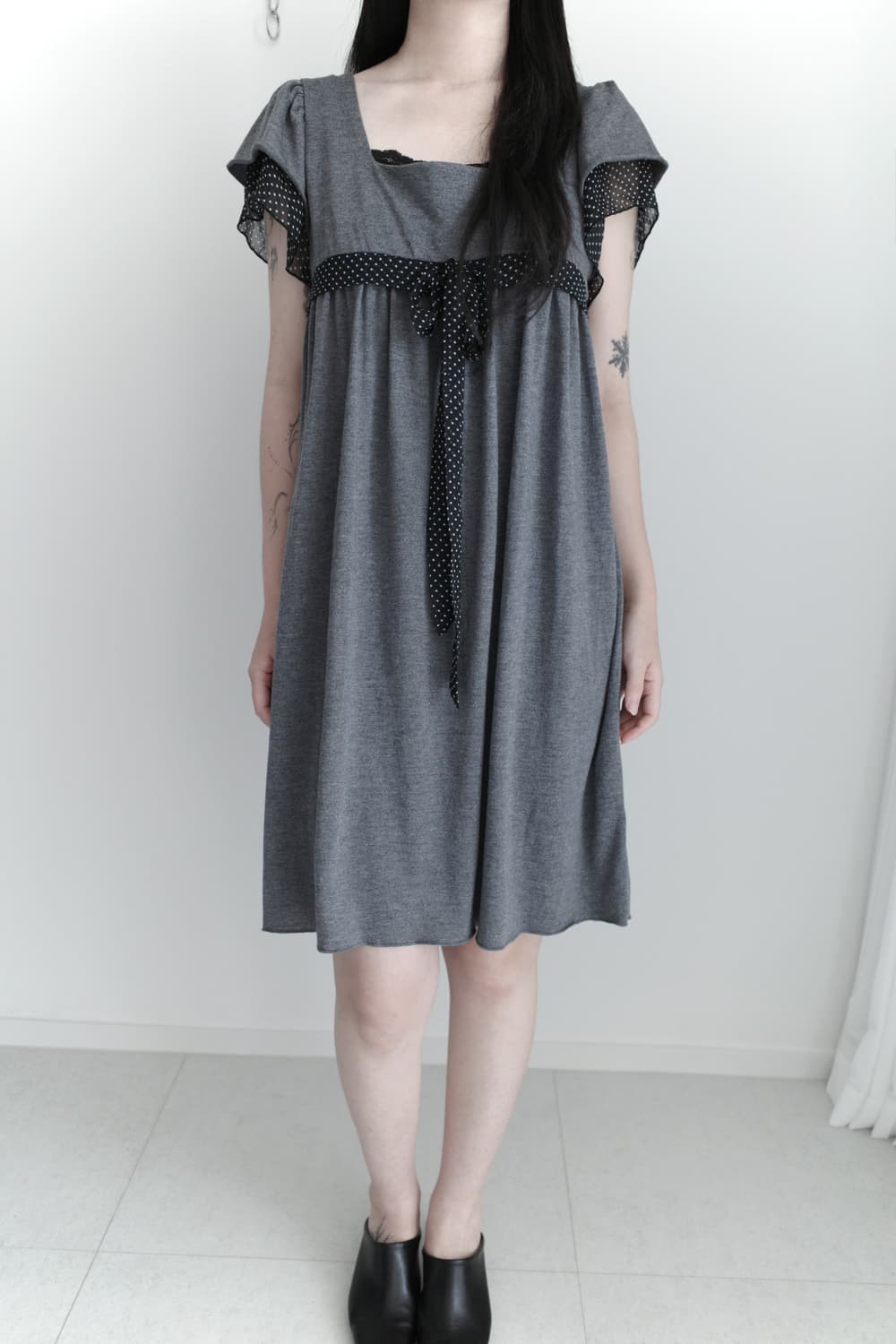 dot ribbon one-piece 상품이미지5