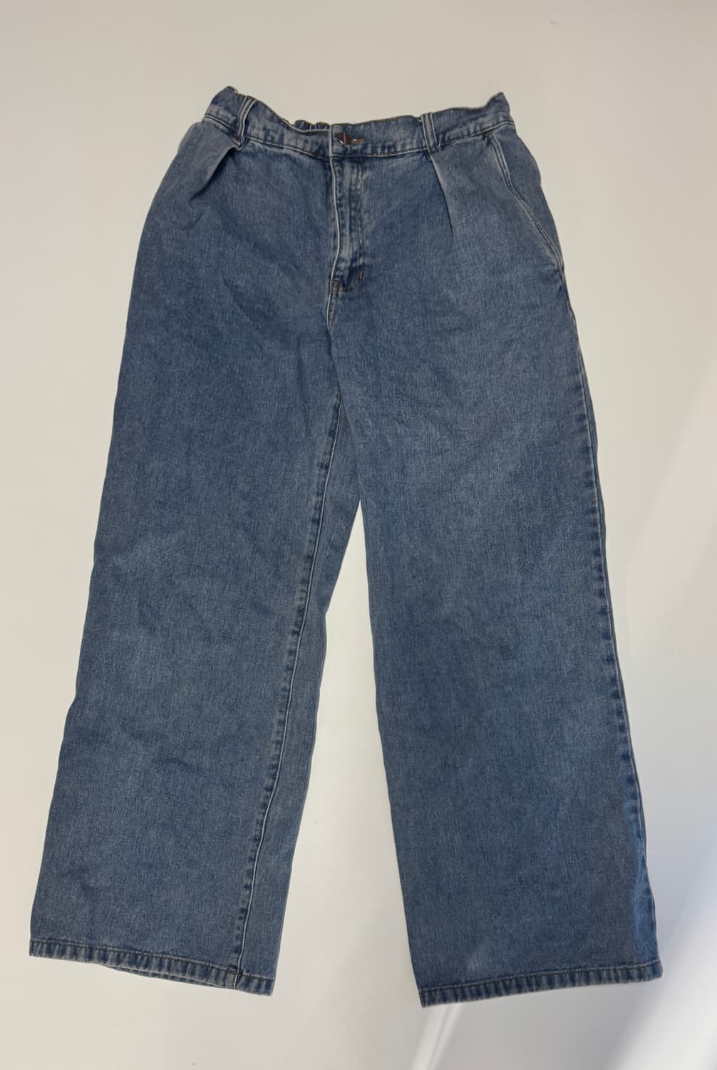 정품 낫포너드 중청 워싱 와이드 데님팬츠 M 29.1인치 상품이미지1