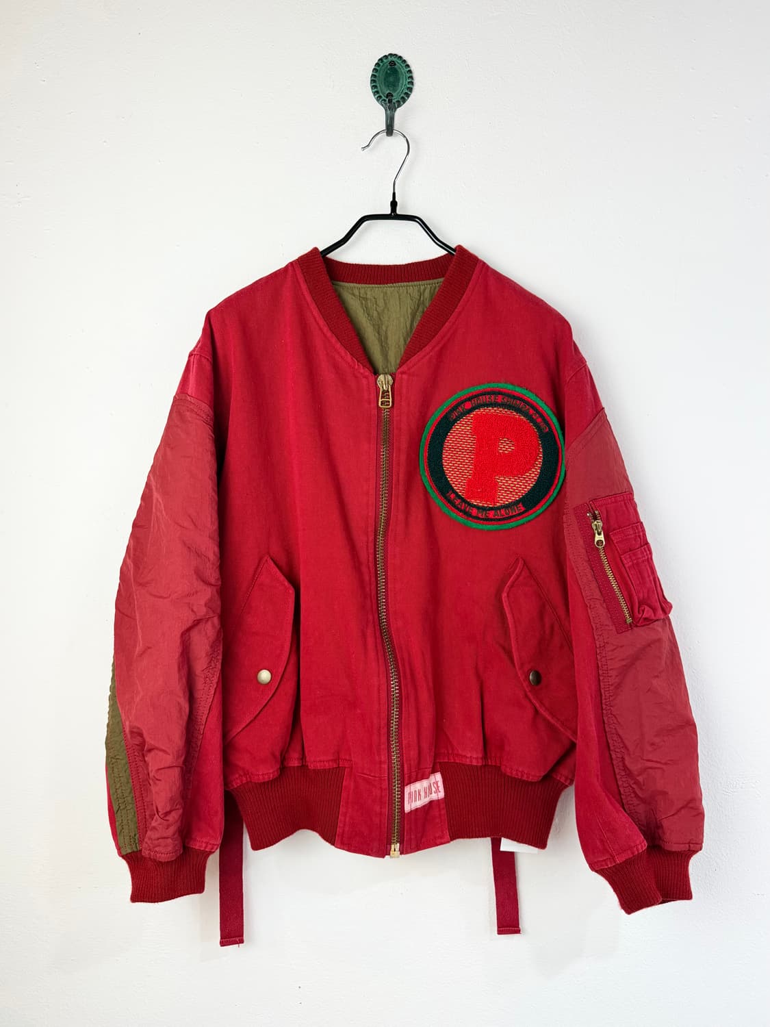 핑크하우스 나일론 믹스 봄버 상품이미지1