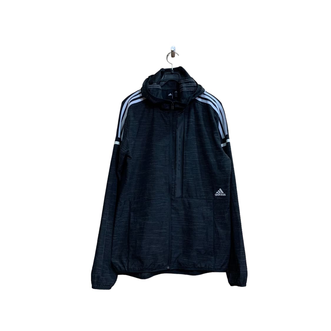 아디다스 블랙 삼선 후드바람막이 상품이미지1