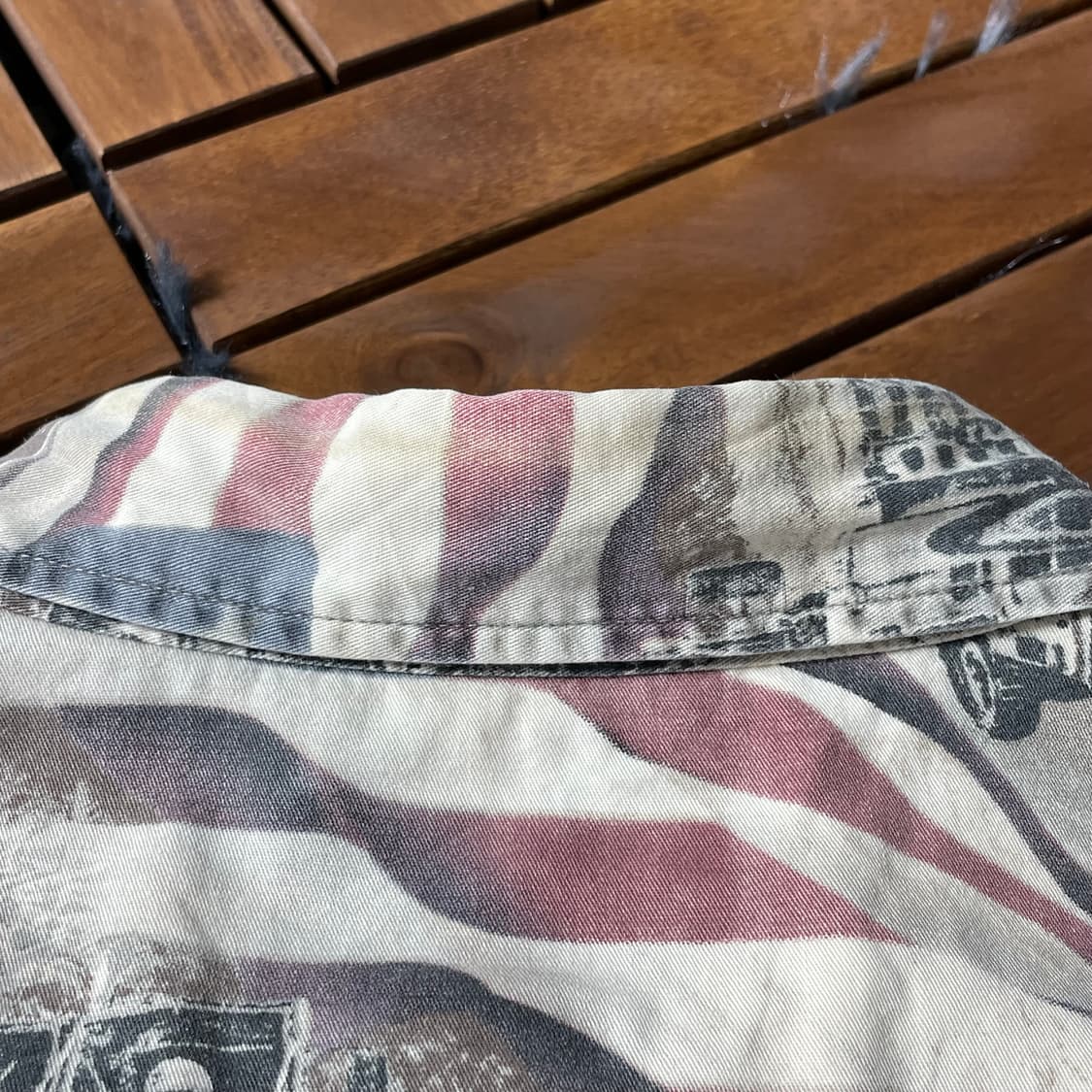 [XL]빈티지 성조기 USA아미 프린팅 반팔 셔츠 상품이미지9