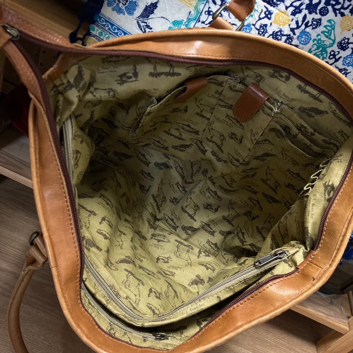 (os) 엘엘빈 우븐레더 토트백 브라운 필드앤타운 상품이미지8