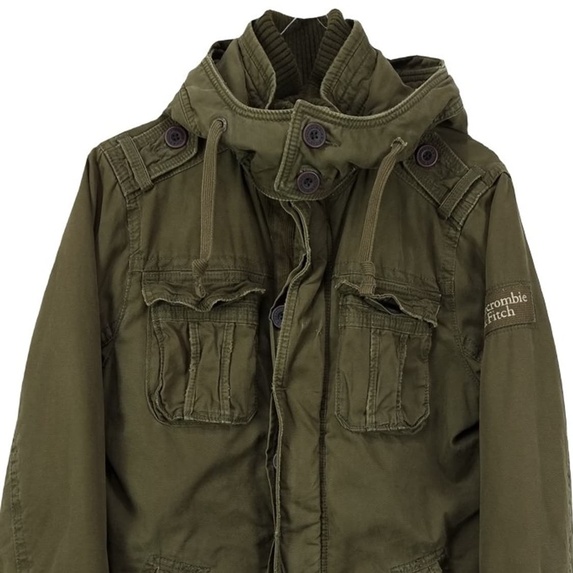 [아베크롬비] 빈티지 가공 밀리터리 멀티 포켓 후드 코튼자켓 M19809 상품이미지4