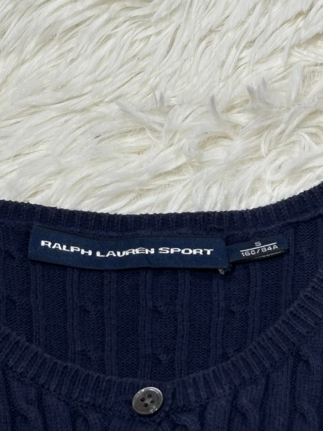 폴로랄프로렌 화이트포니 네이비 케이블 가디건 상품이미지6