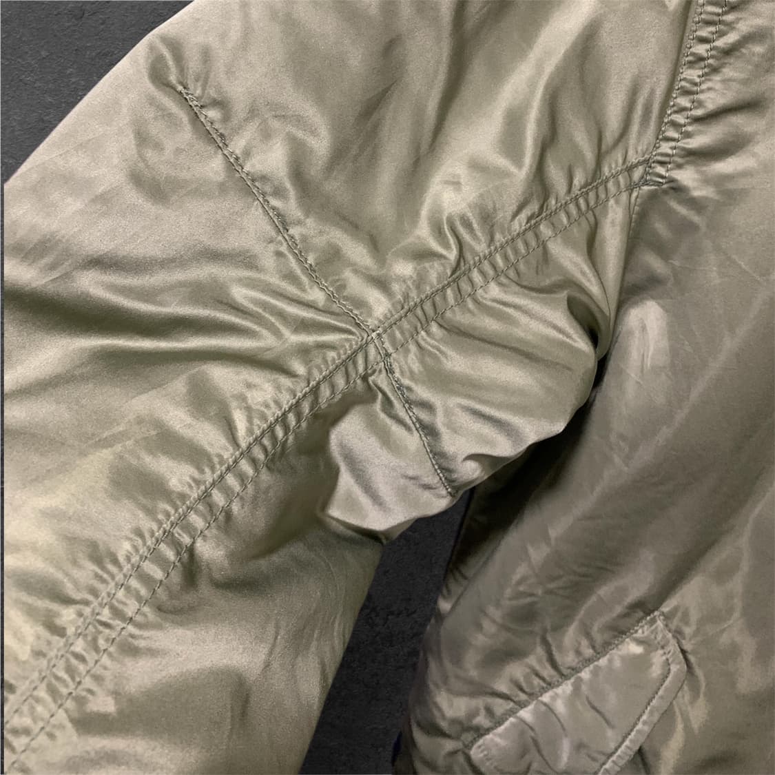 크로쉐 배색 블루종 항공점퍼 봄버 자켓 상품이미지3