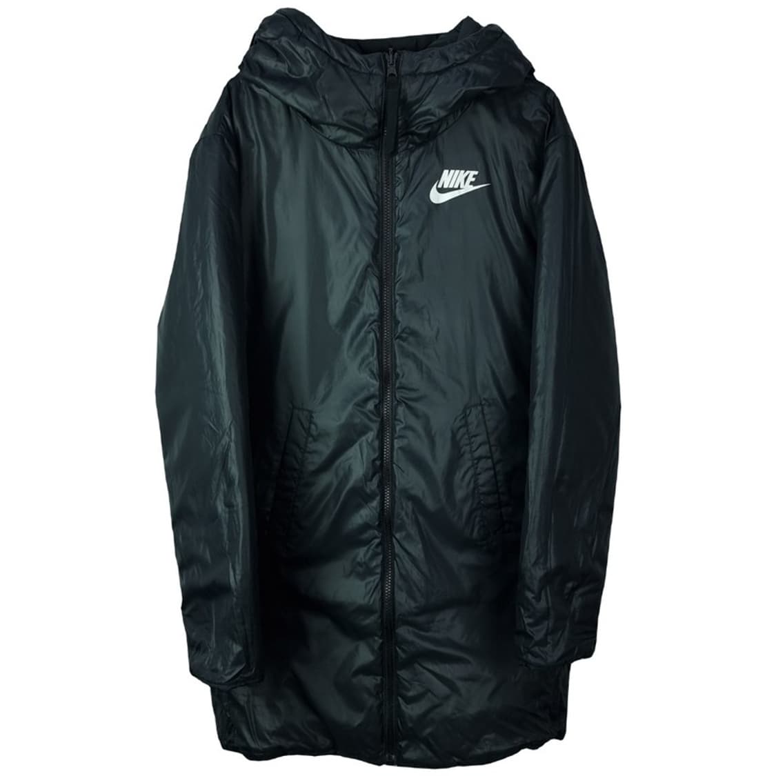 [나이키] 리버시블 양면 빅로고 롱 패딩 블랙 M16880 상품이미지5