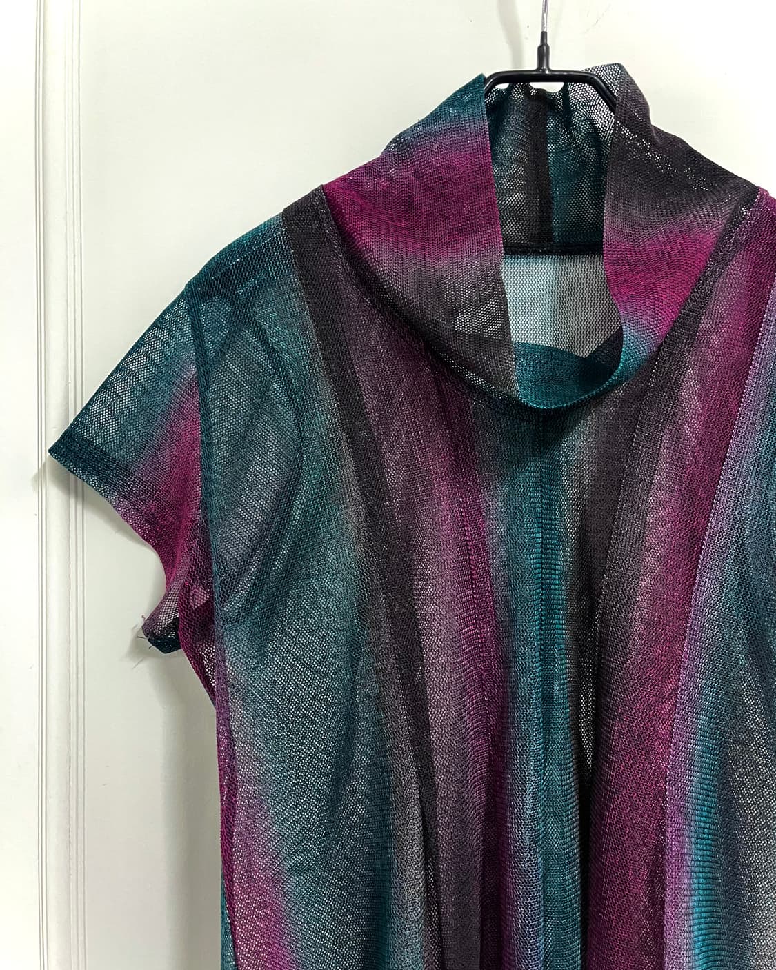 Japanese Vintage High Neck Mesh Top 상품이미지4