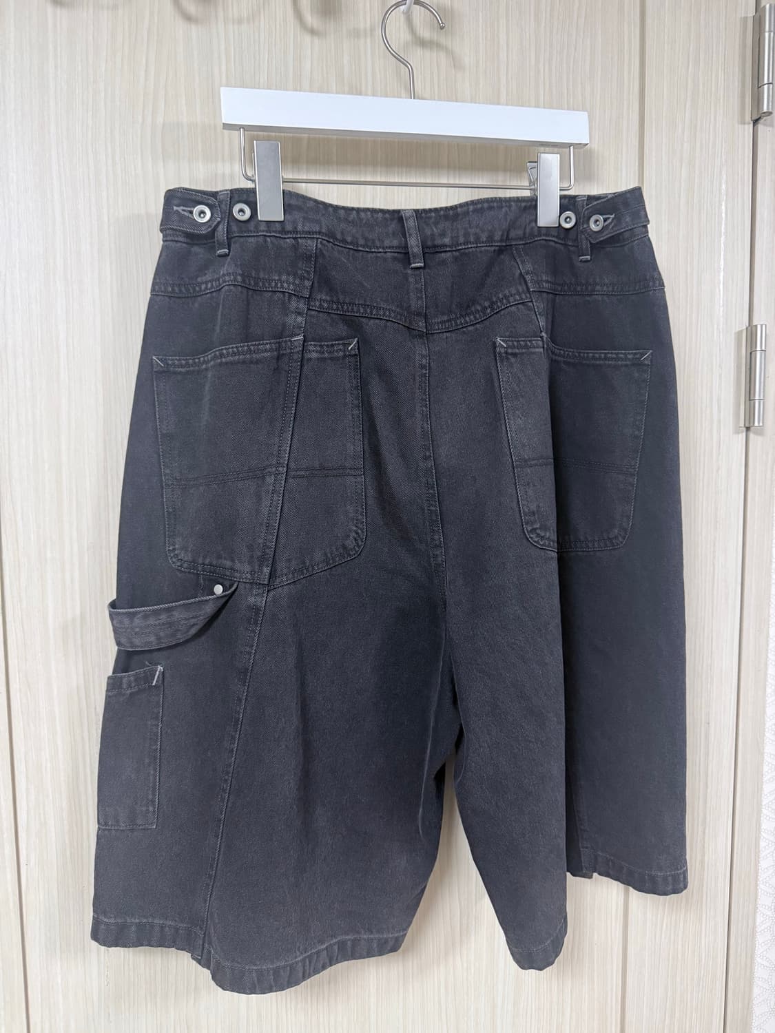 [4]폴리테루 24ss 1/2 해머 데님 블랙 초판 상품이미지2