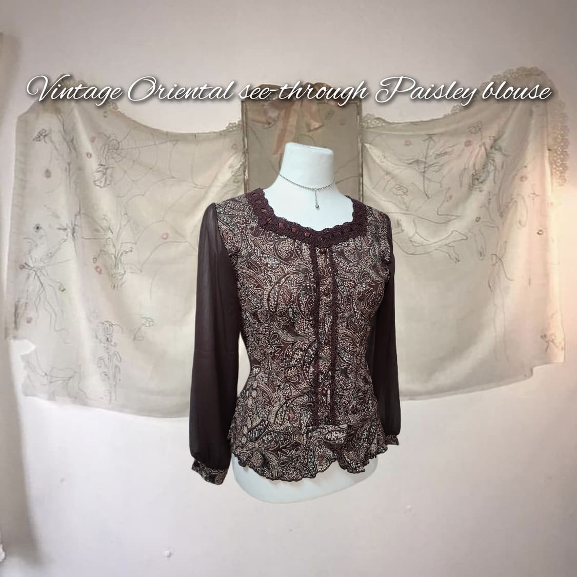 Vintage Oriental see-through P 상품이미지1
