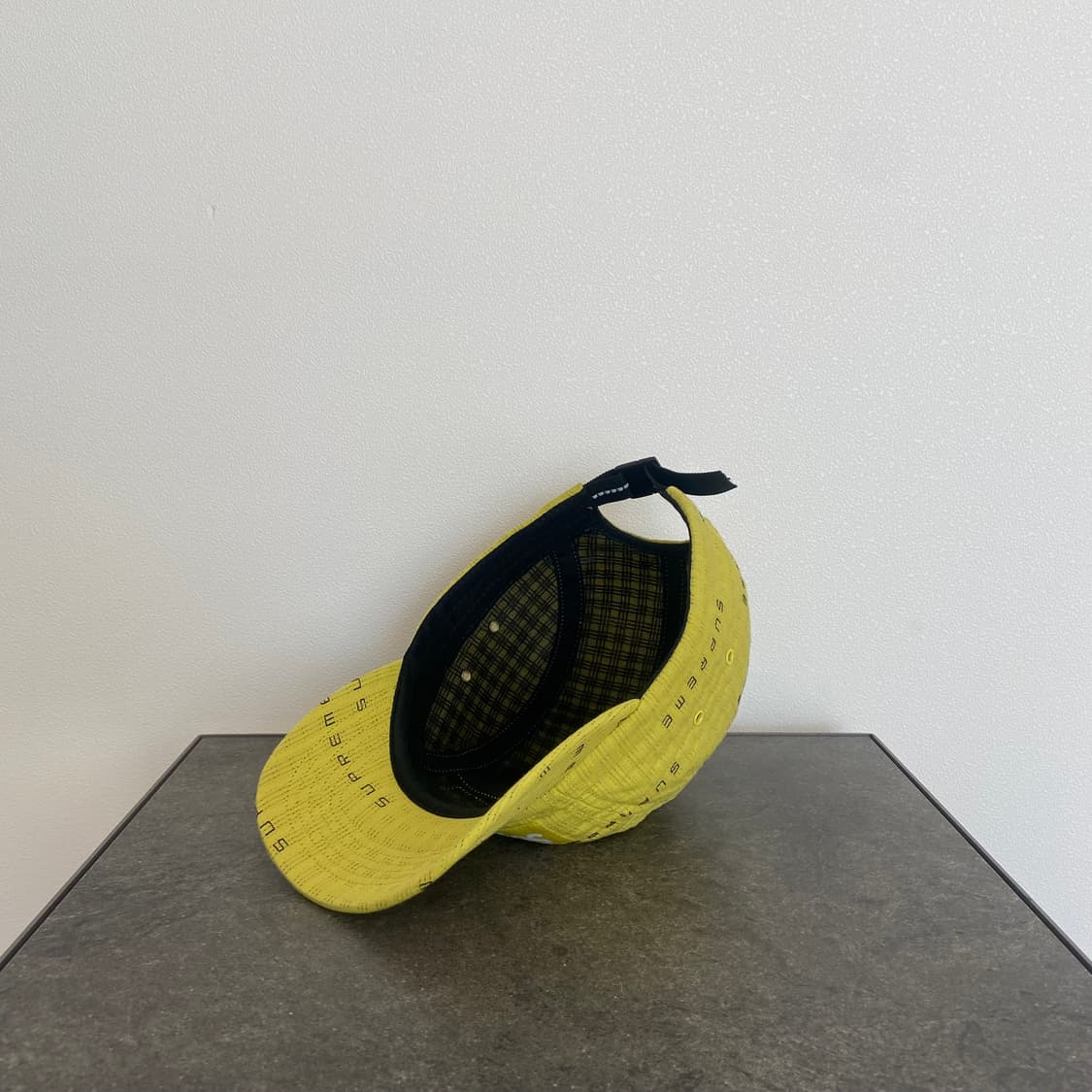 슈프림 스티치 로고 레몬 박스로고 캠프캡 모자 상품이미지6