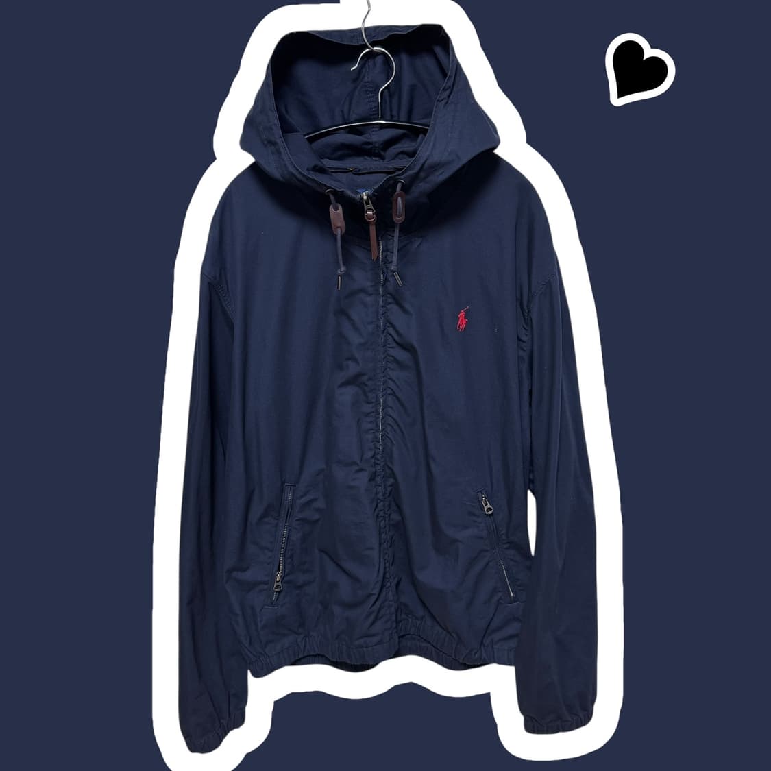 신형 QR라벨 폴로 랄플로렌 네이비 후드자켓 상품이미지1