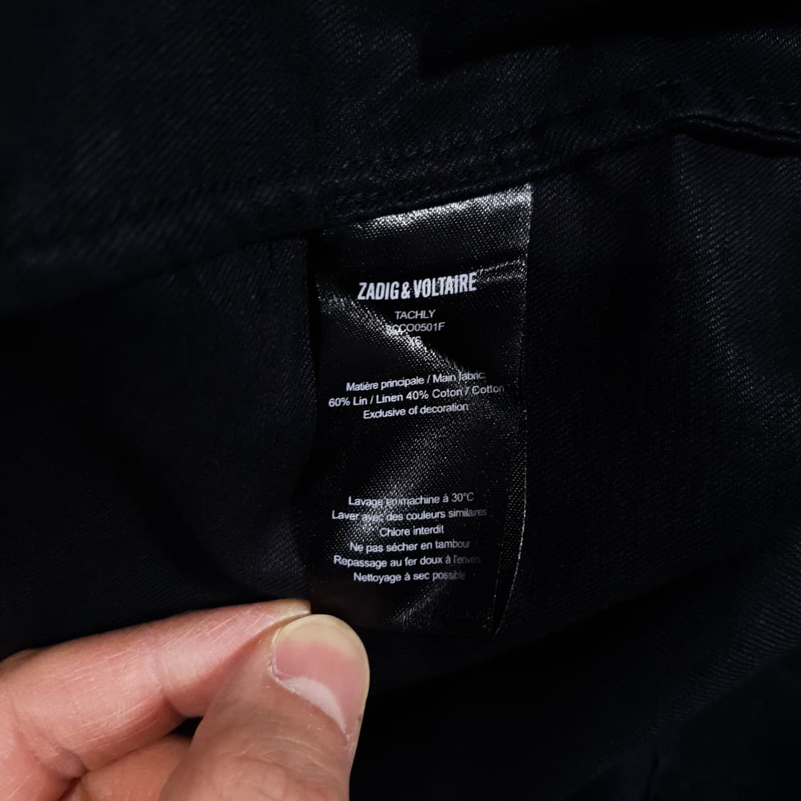 실측 여성 55) 쟈딕앤볼테르 린넨 블렌디드 밀리터리 자켓 자수 셔츠 상품이미지8