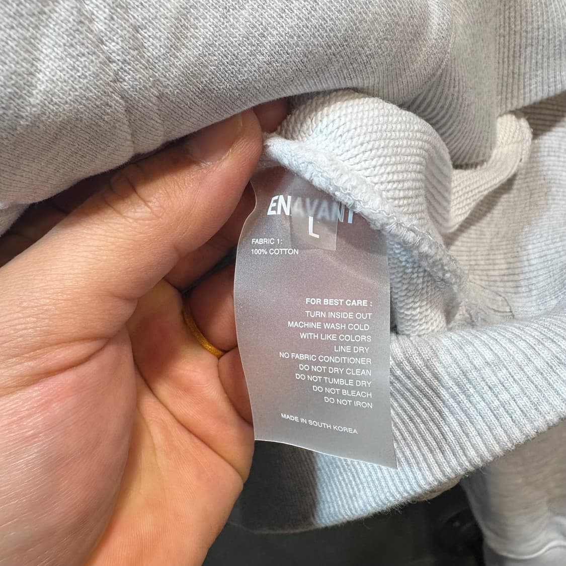 [L] ENAVANT 에나반트 스웻 후디 상품이미지6