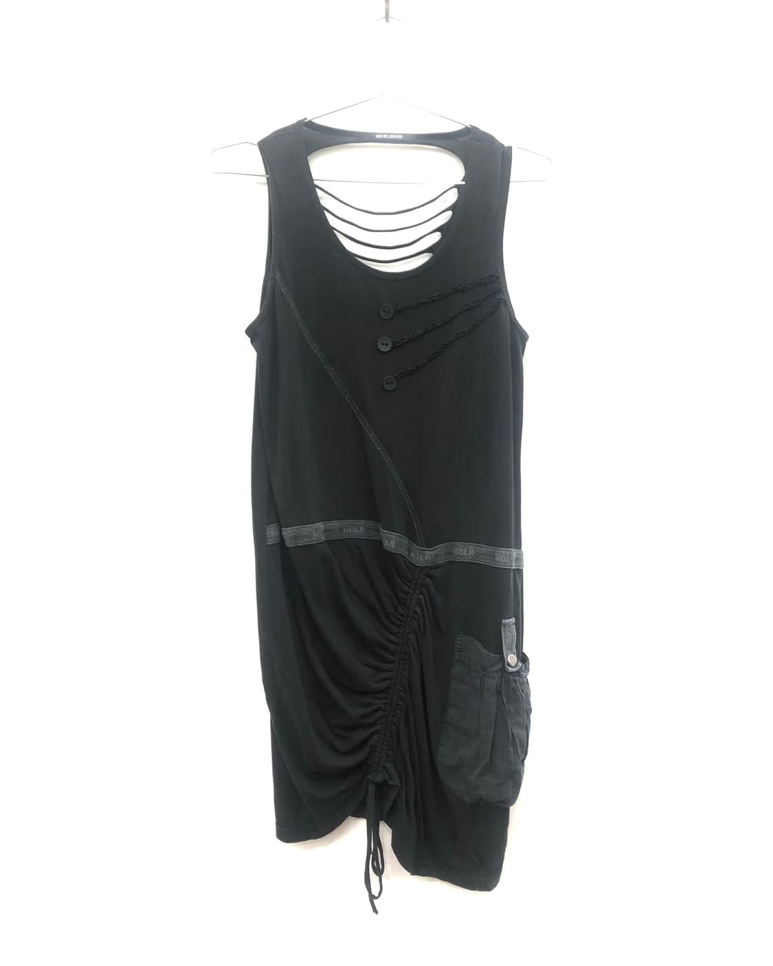 shirring pocket detail black sleeveless  상품이미지5