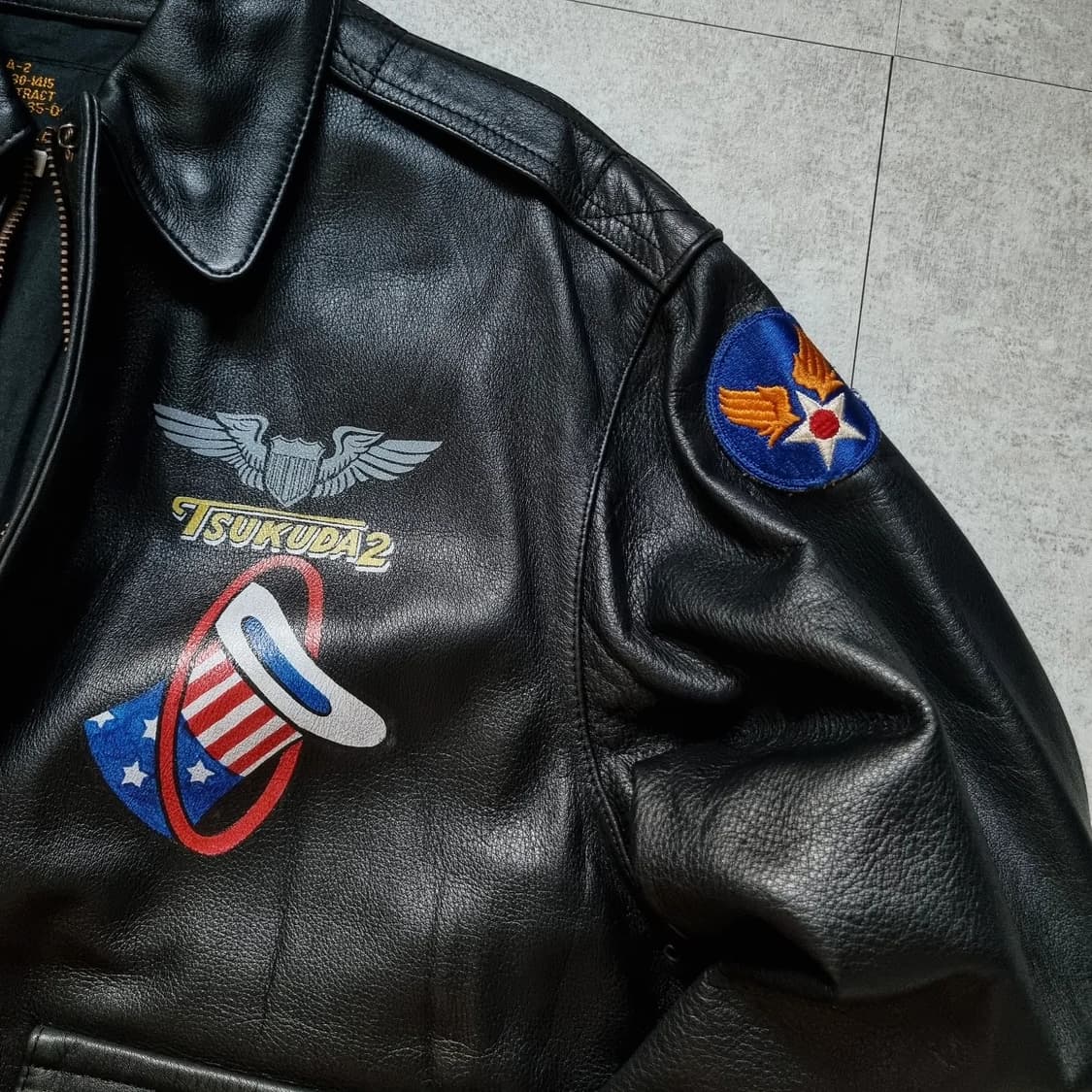 jpn 90s Head Quarter A-2 플라이트 자켓 블랙 42sz 상품이미지3