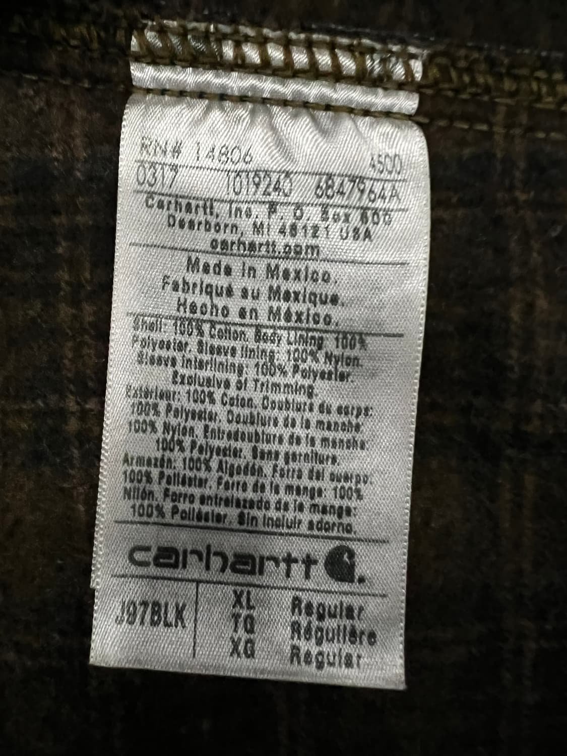 (XL)칼하트 디트로이트 자켓 J97 BLK 블랙 상품이미지5