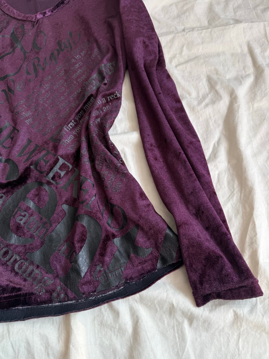 퍼플 벨벳 펑크 락시크 롱 슬리브 상품이미지4