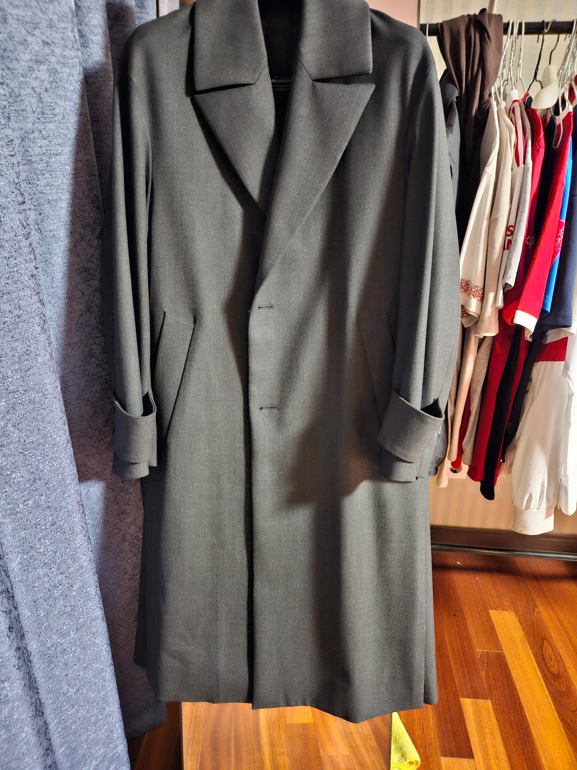 707 턴업코트 차콜 1사이즈 상품이미지1