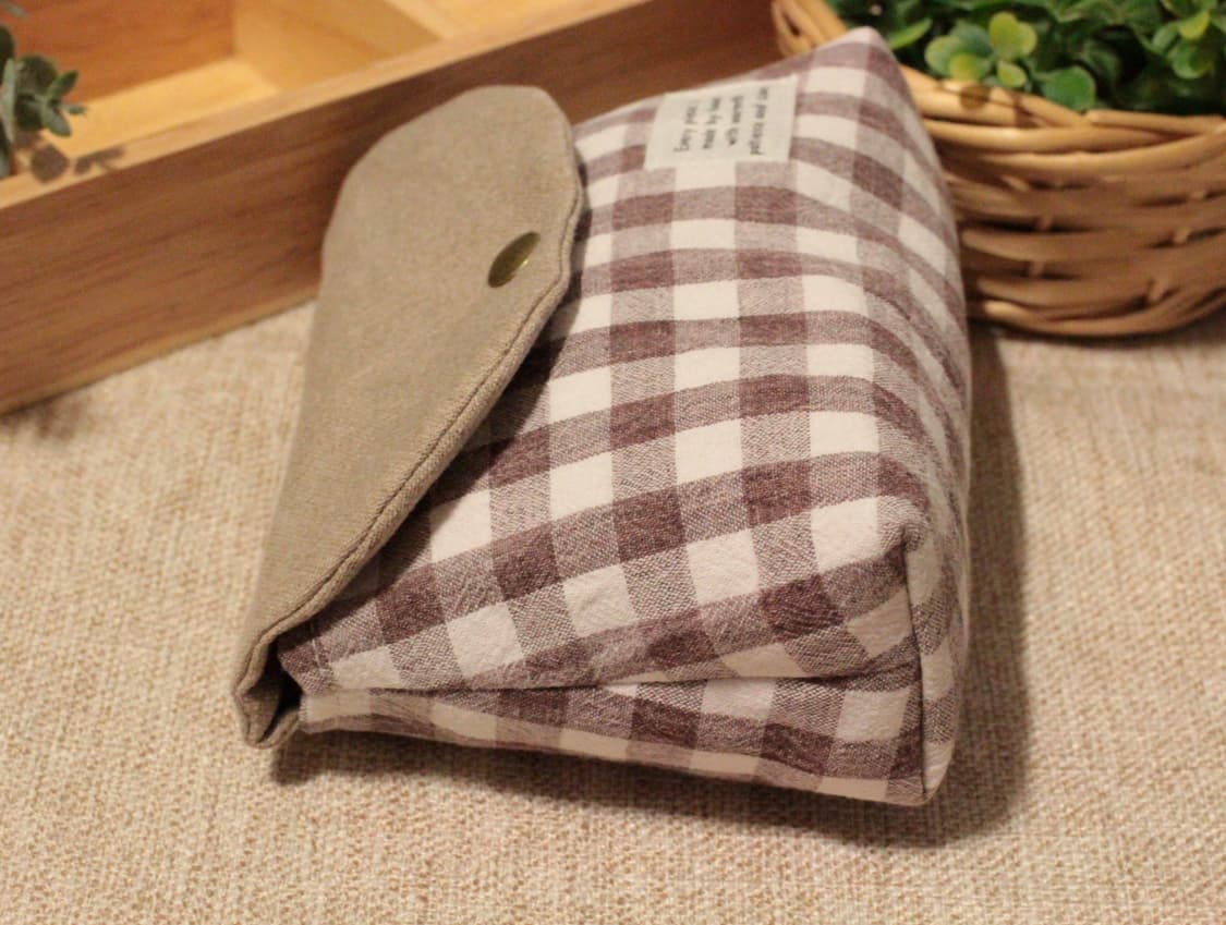 핸드메이드 체크 파우치 상품이미지4