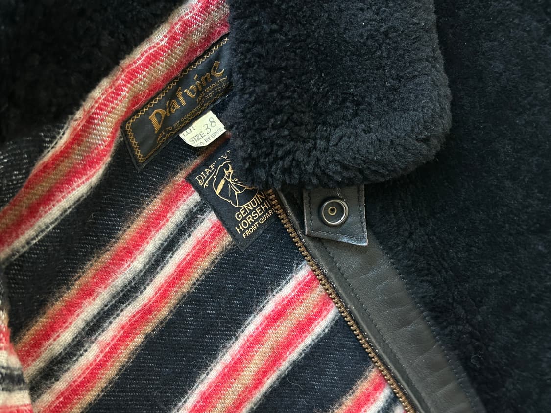 디아프바인 그리즐리 레더 자켓 블랙 / M 상품이미지8