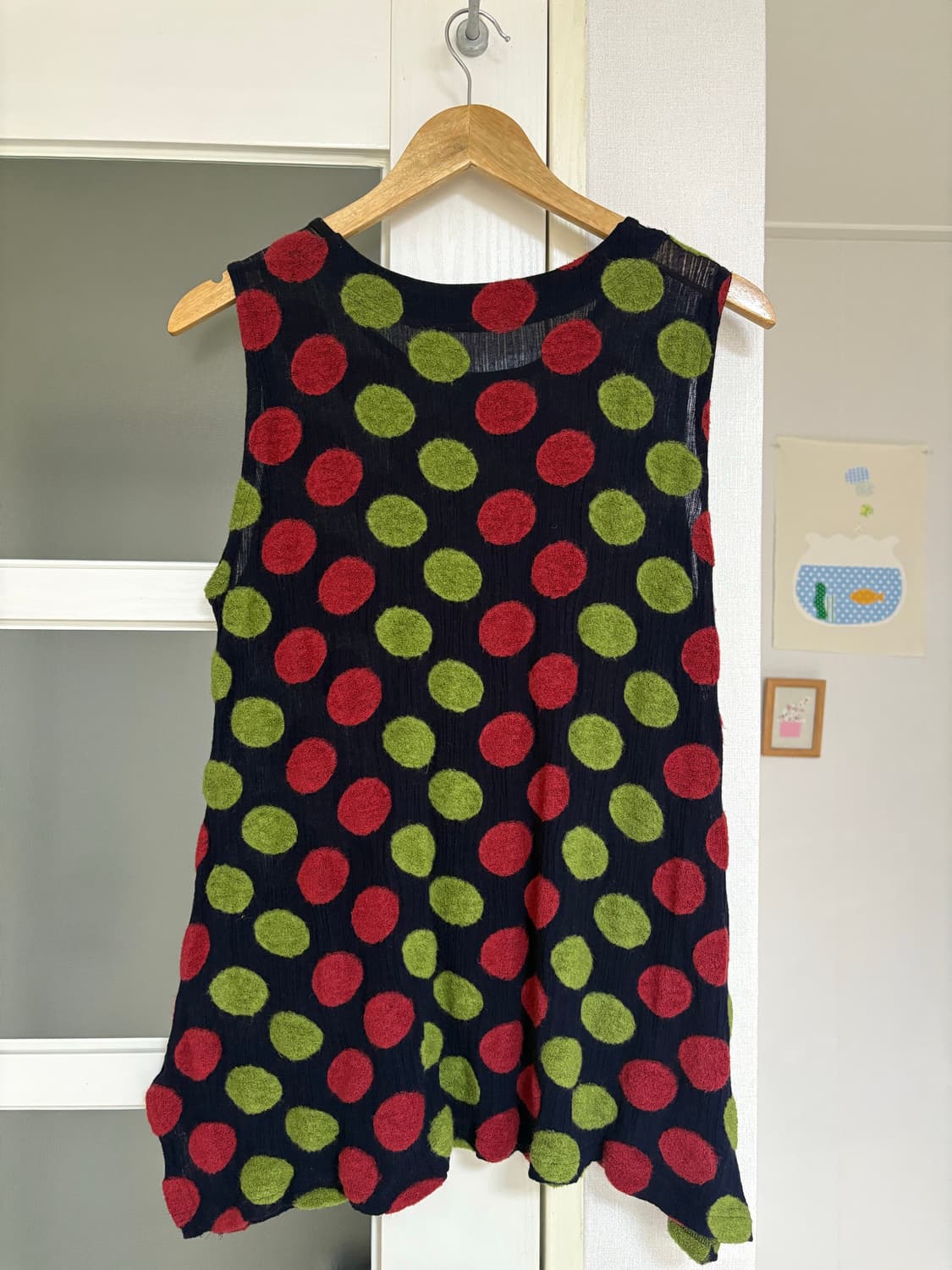 도트 포인트 민소매 니트 상품이미지5