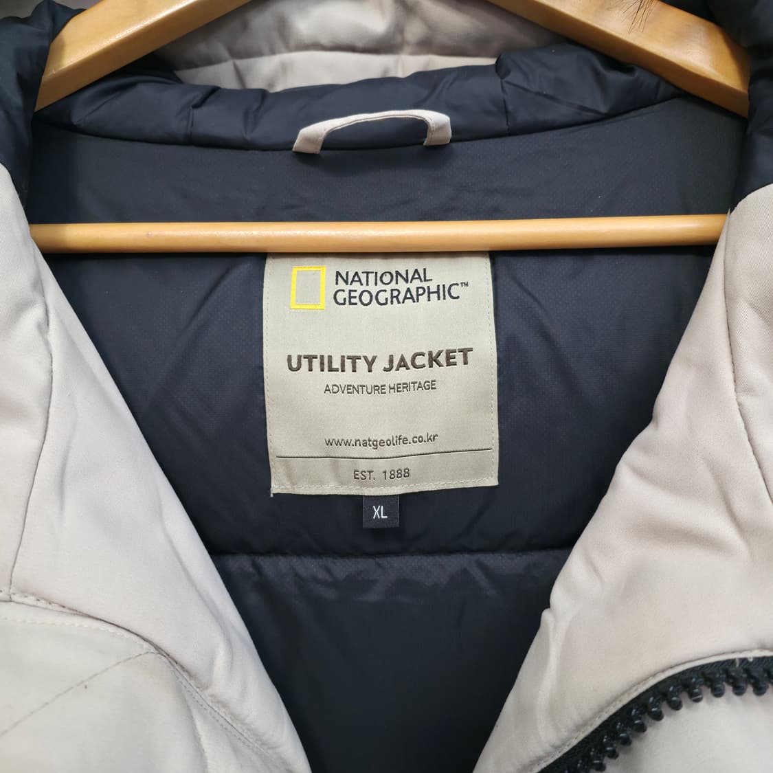 [XL] 내셔널지오그래픽 베이지 유틸리티 패딩 자켓 상품이미지7