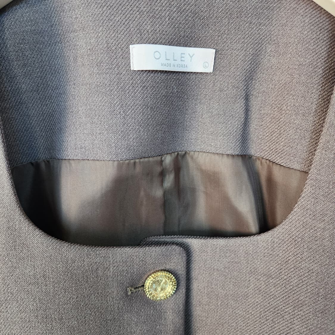 OLLEY 브라운 스퀘어넥 자켓 상품이미지2